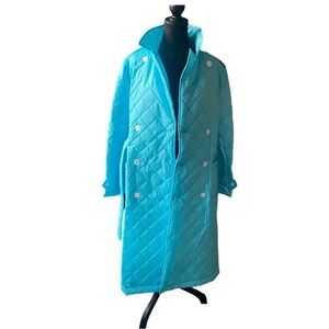 BOBBLEHAUS‎ Blue Quilted Rain Coat